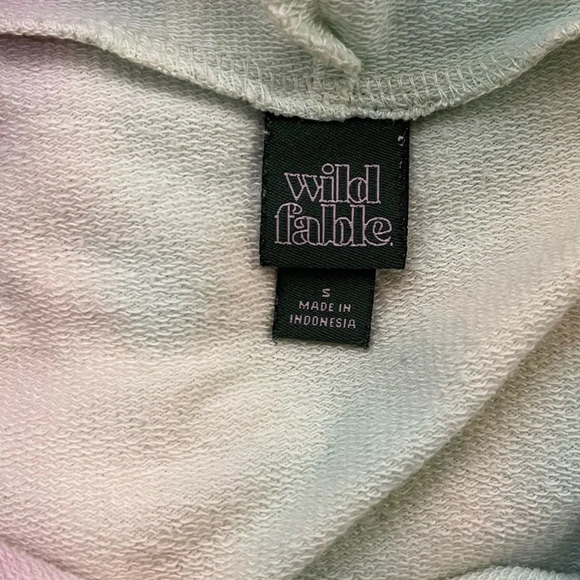 Women’s wild fable pastel colored tie dye hoodie sweatshirt size small - Picture 3 of 4